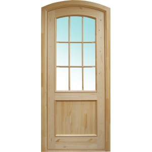 Дверь деревянная межкомнатная из массива сосны, Блок арочный, 1/2, со стеклом